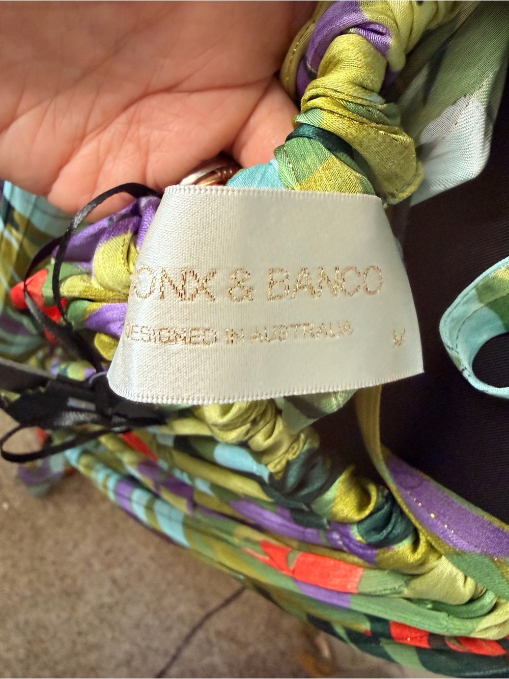 Bronx and Banco Floral Ring-Cut Maxi Dress in Green and Lilac - Picture 13 of 14